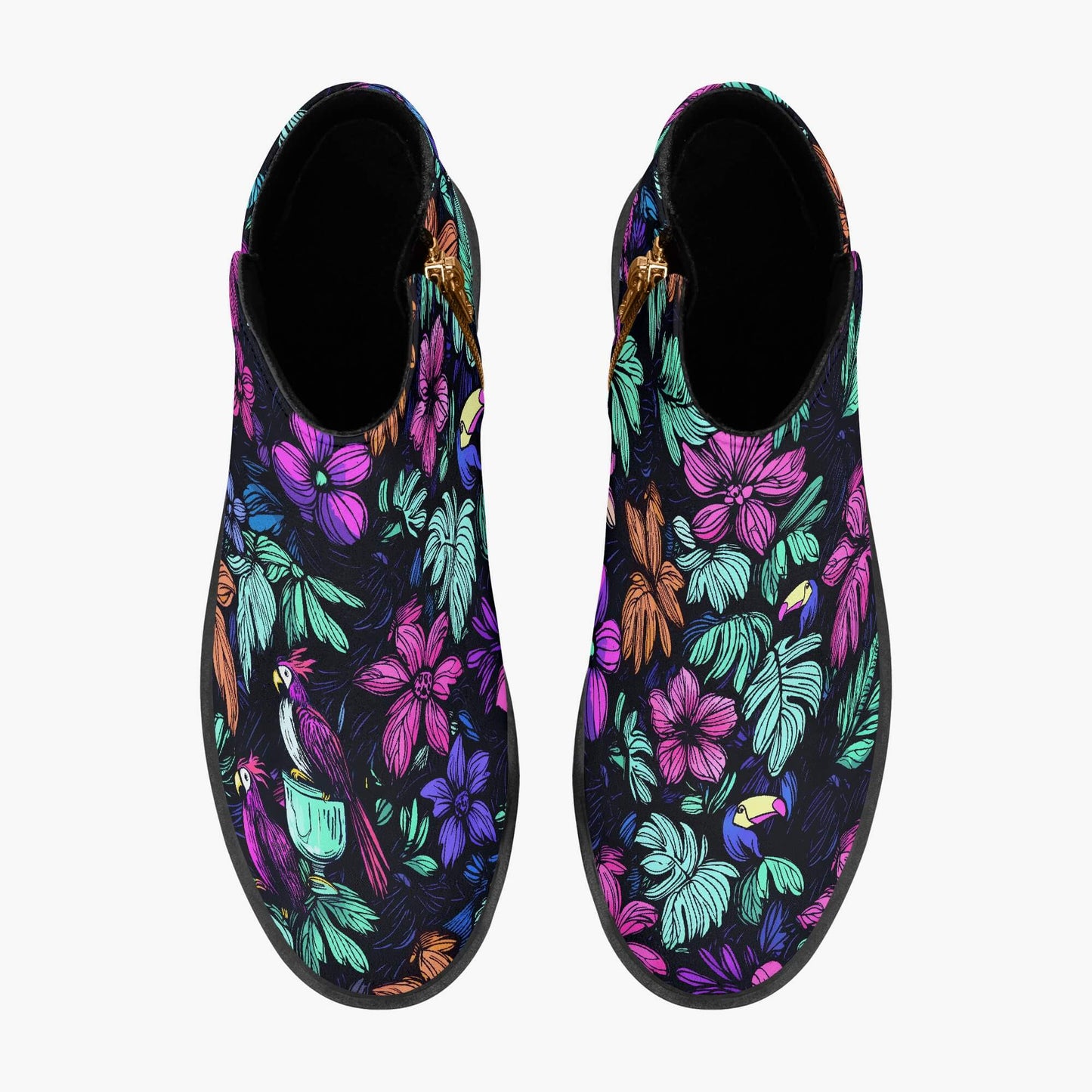 Scribble Birds Chelsea Boots