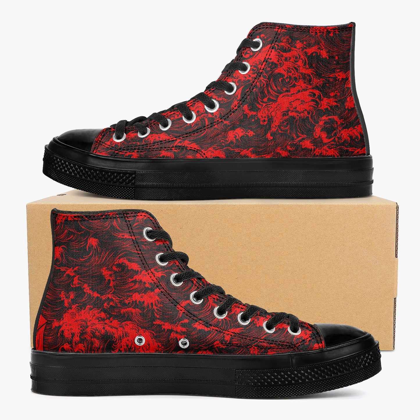 Rogue Waves (Crimson Tide) High Tops