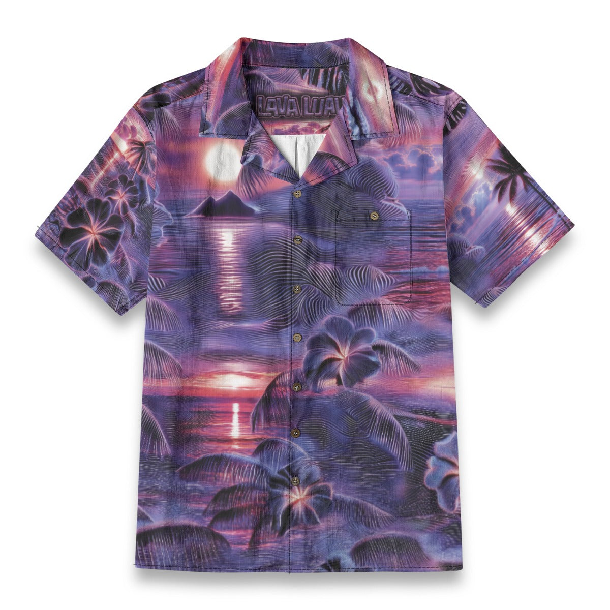 Linen Hyperwave Horizon Hawaiian Shirt