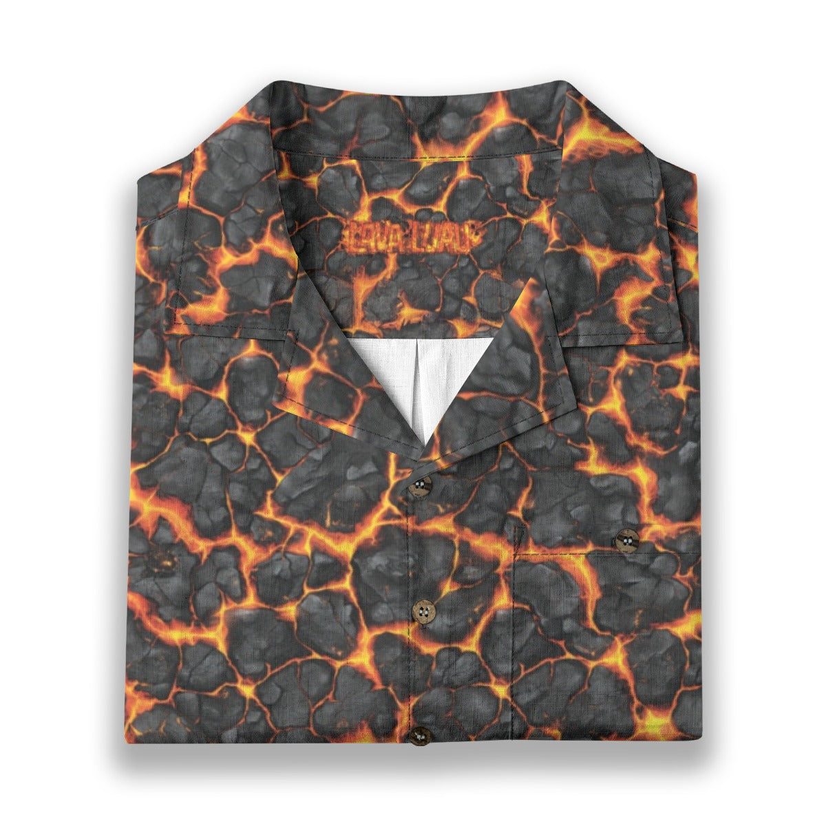 Linen Volcanic Bloom Hawaiian Shirt