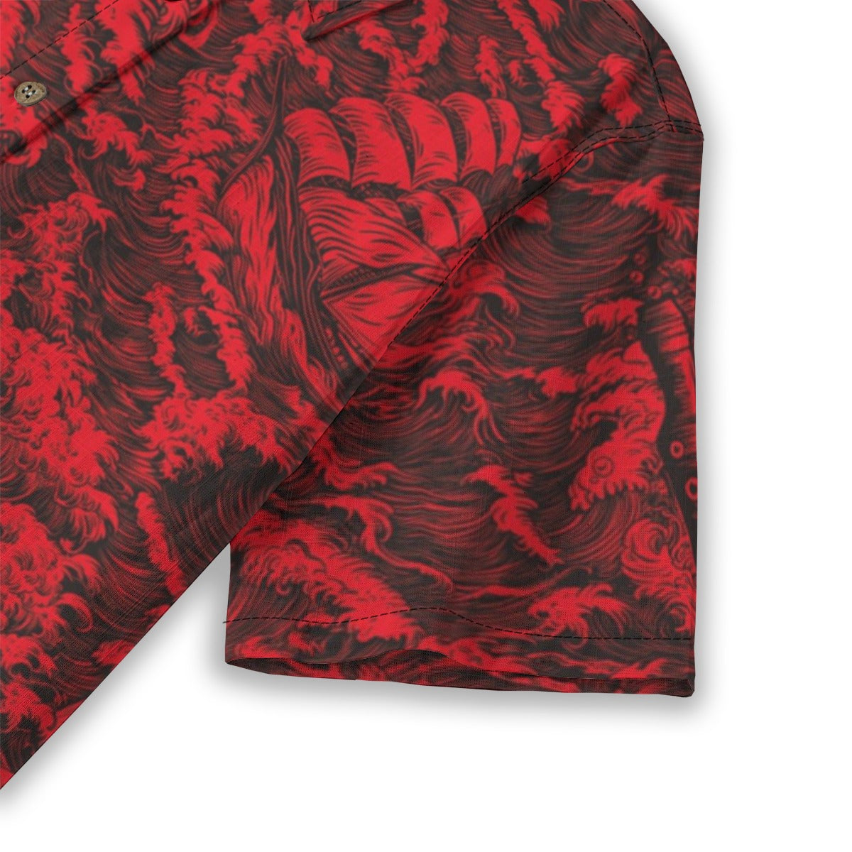 Linen Rogue Waves Ladies (Crimson Tide Remix) Hawaiian Shirt