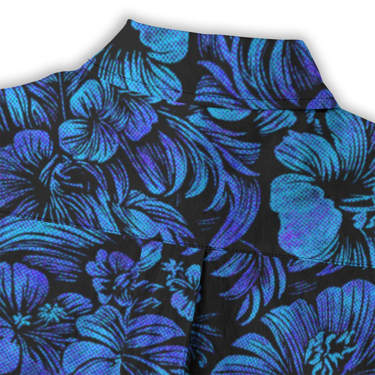 Linen Jungle Halftone (Frozen Flowers Remix) Ladies Hawaiian Shirt