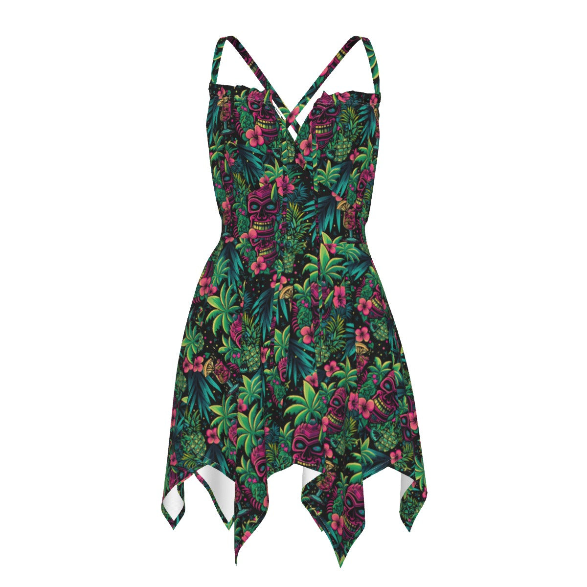 Neon Paradise Handkerchief Dress