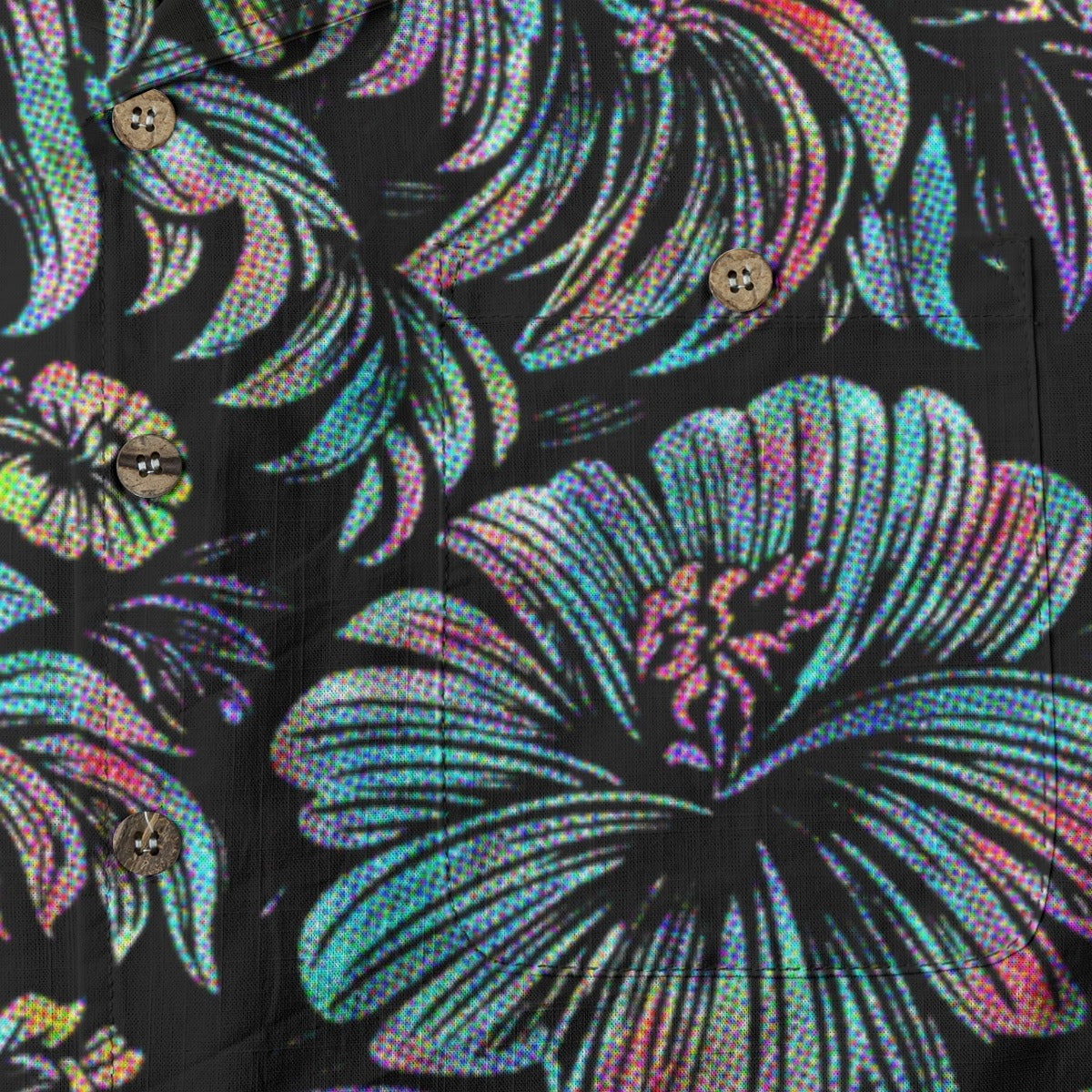 Linen Jungle Halftone Hawaiian Shirt