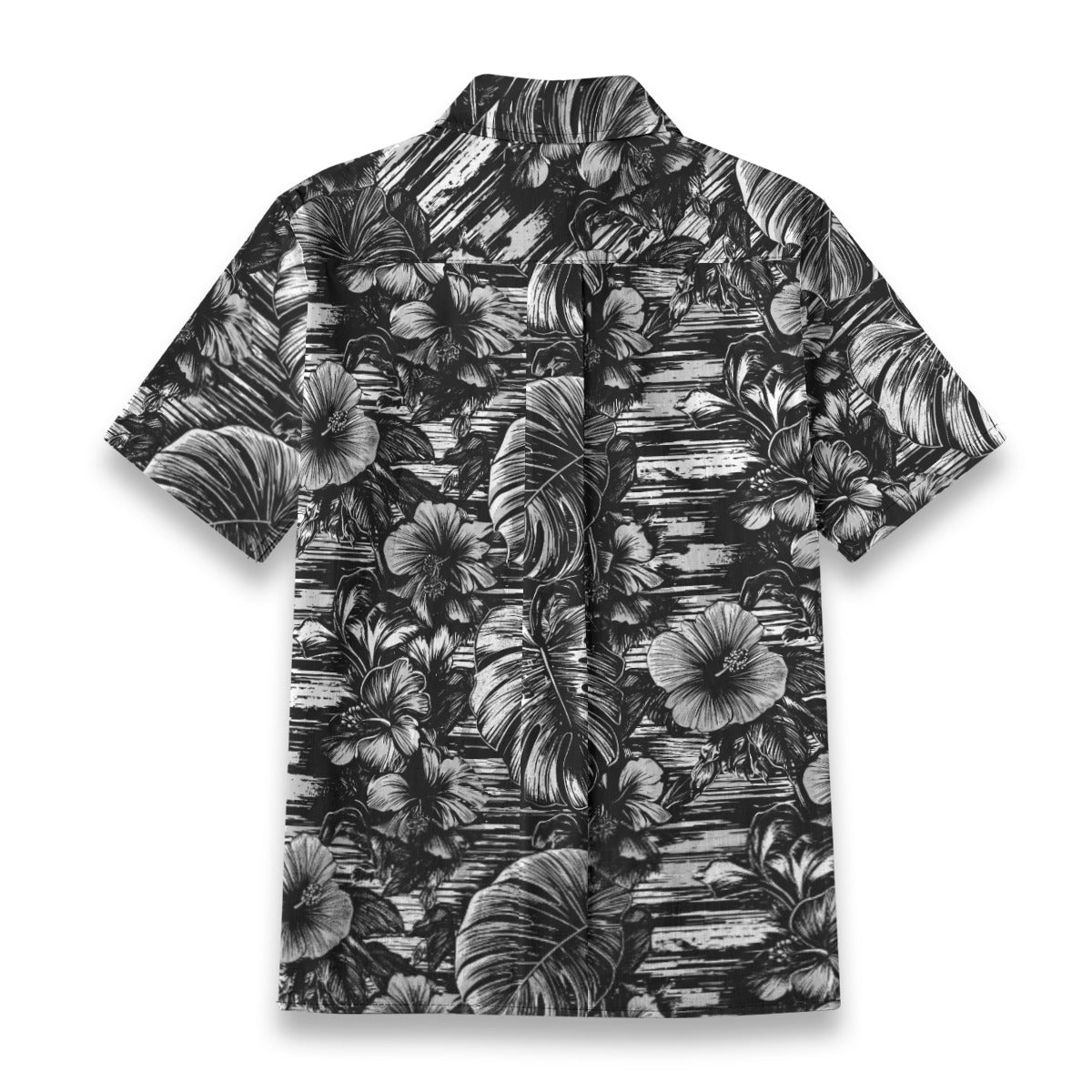 Linen Leaf & Bloom (Noir Remix) Ladies Hawaiian Shirt