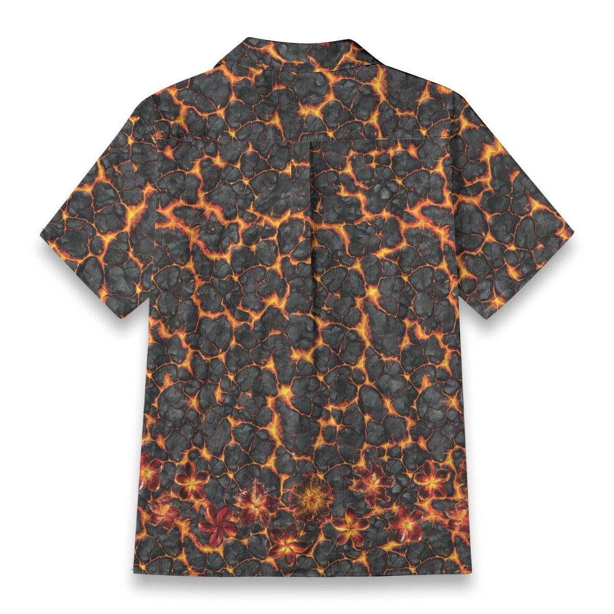Linen Volcanic Bloom Hawaiian Shirt