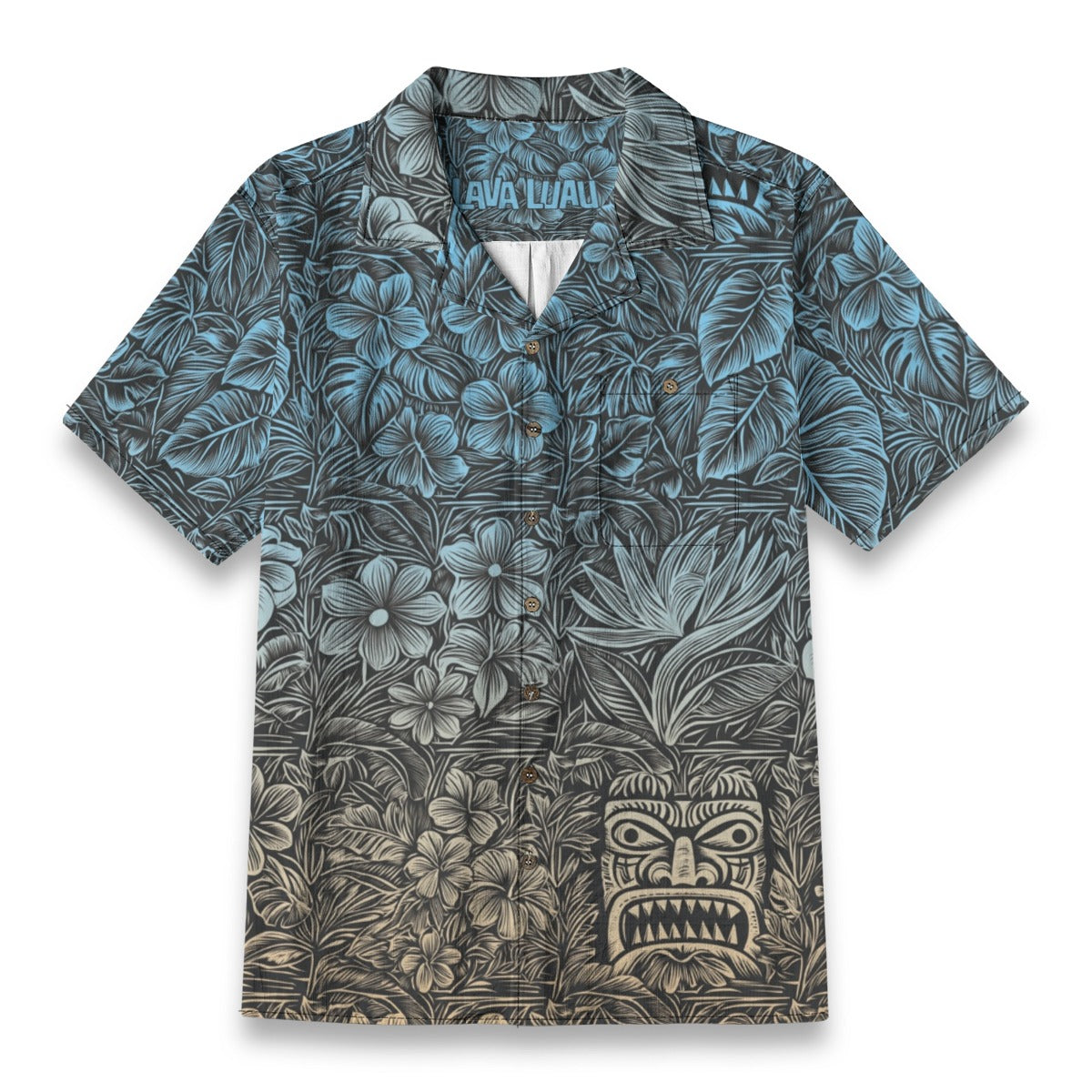 Linen Totems and Tropics Hawaiian Shirt