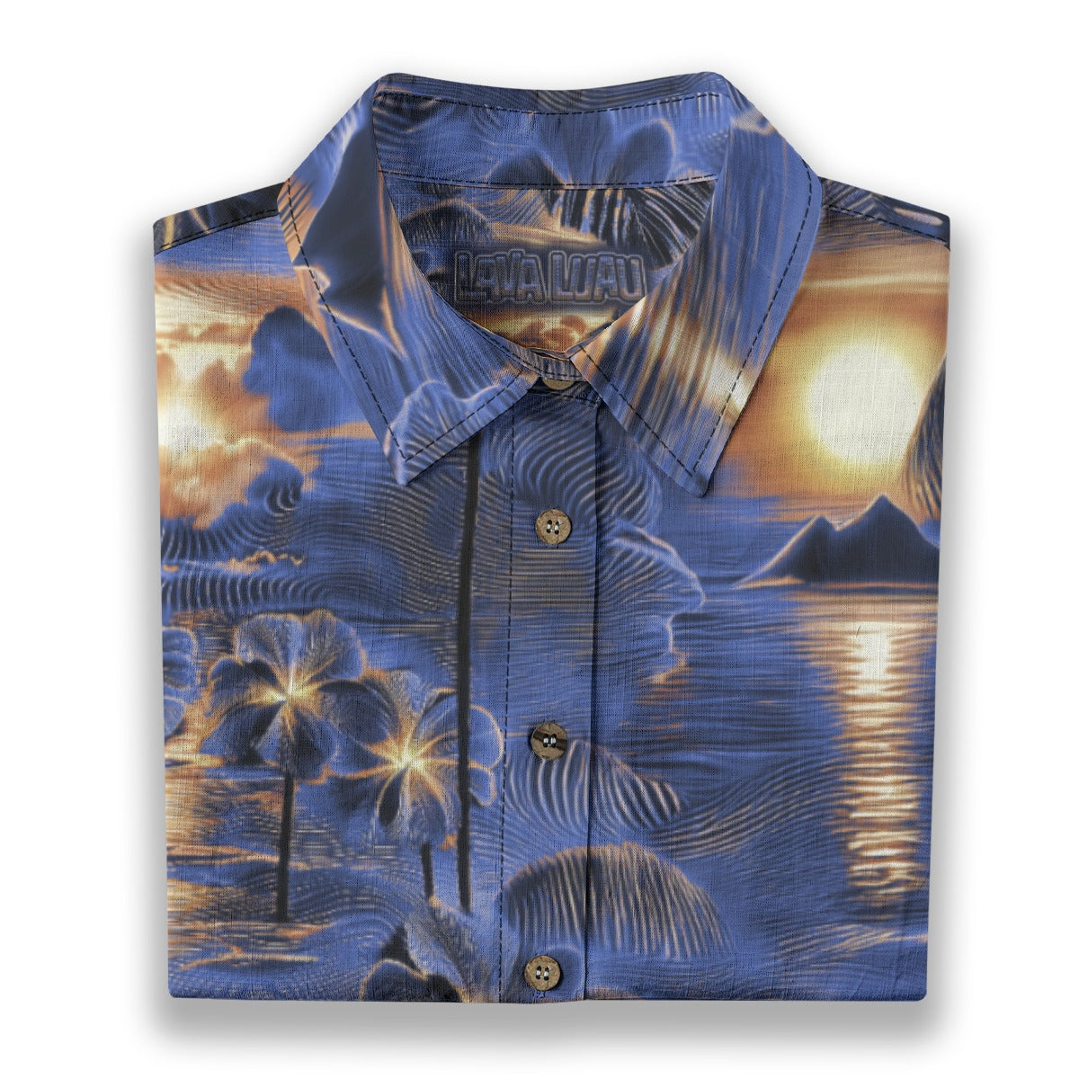Linen Hyperwave Horizon (Daybreak Remix) Ladies Hawaiian Shirt