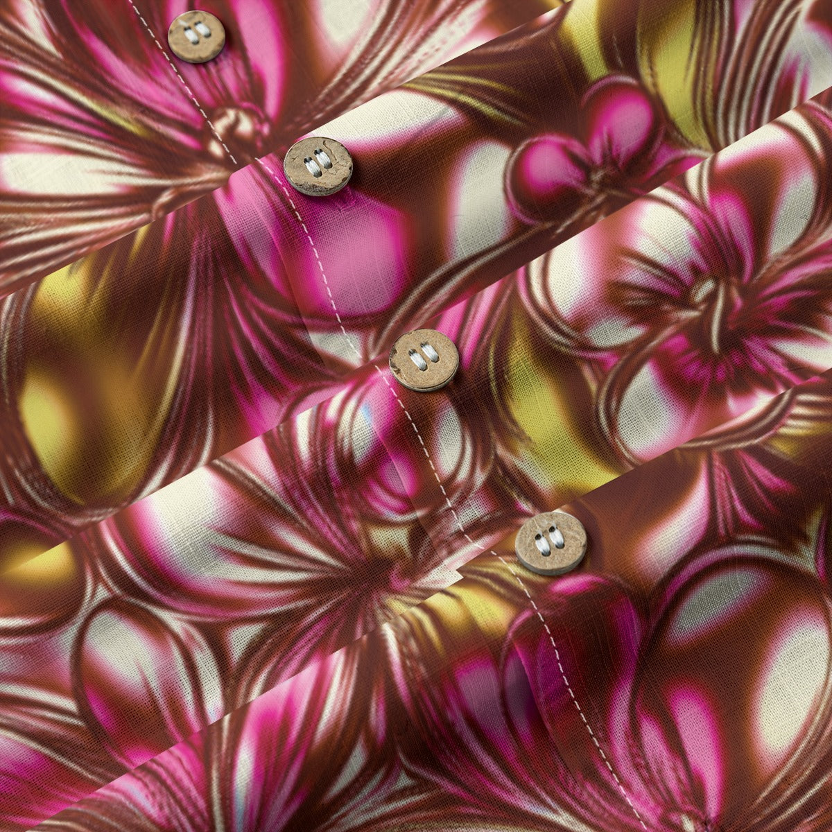 Linen Blossom Surge (Aurora Remix) Hawaiian Shirt