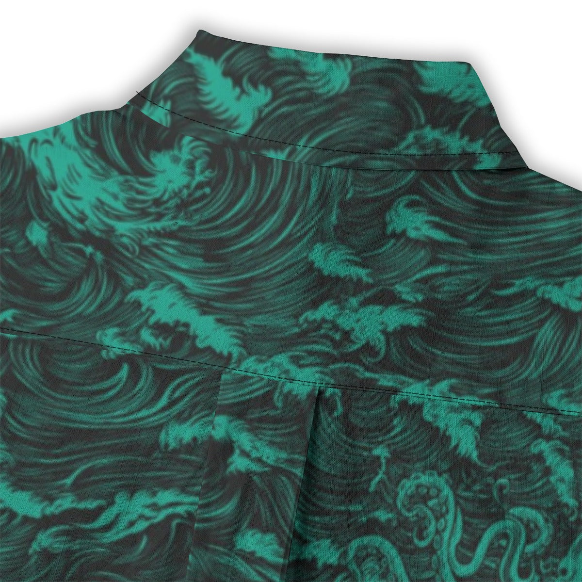 Linen Rogue Waves (Baja Remix) Ladies Hawaiian Shirt