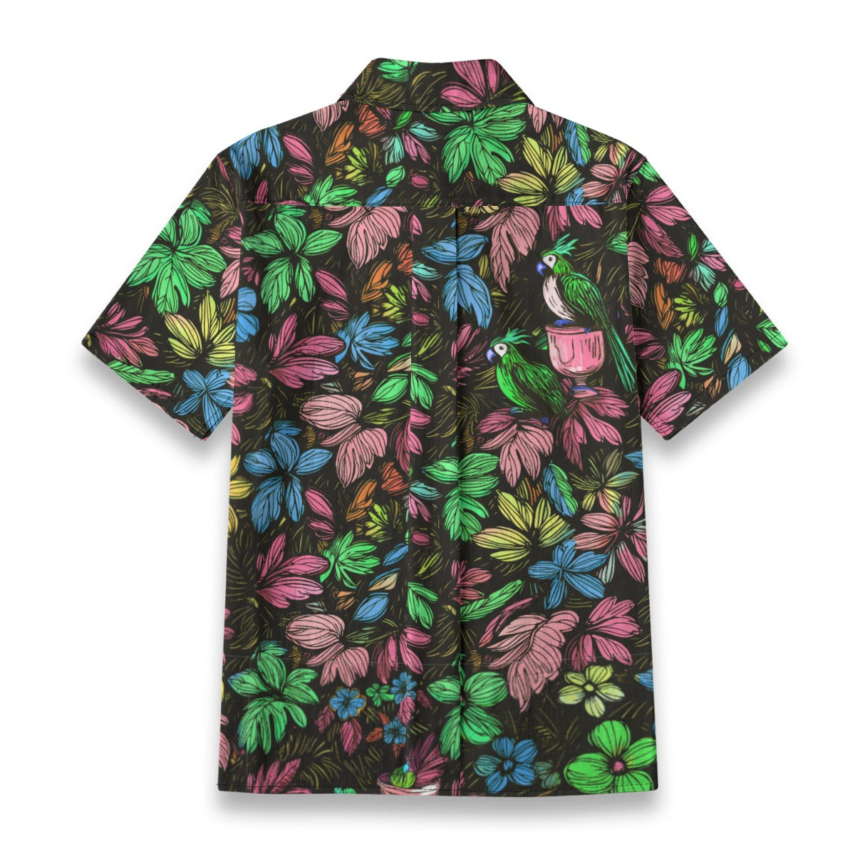 Linen Scribble Birds (Summer Daydream Remix) Ladies Hawaiian Shirt