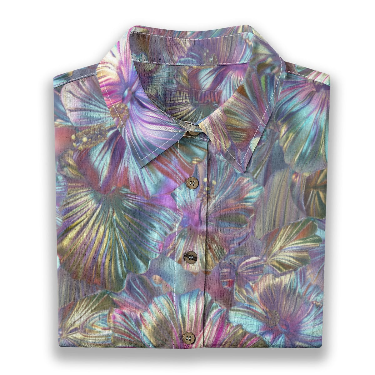 Linen Chrome Dreams Ladies Hawaiian Shirt
