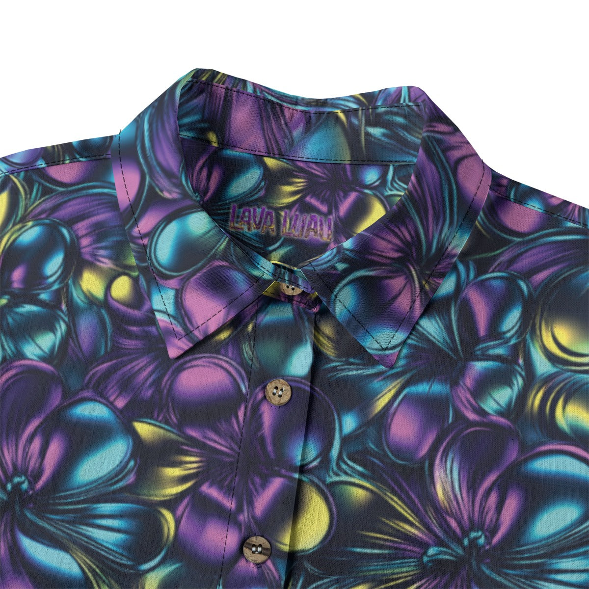 Linen Blossom Surge (Celestial Remix) Ladies Hawaiian Shirt