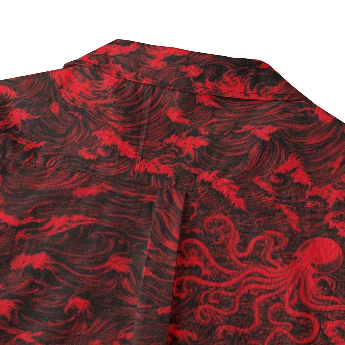 Linen Rogue Waves (Crimson Tide Remix) Hawaiian Shirt