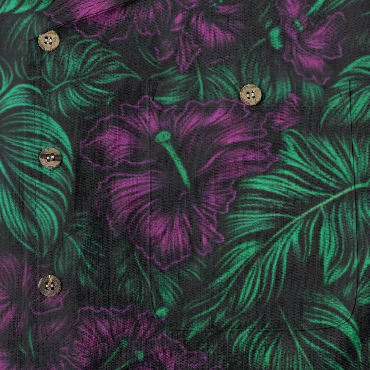 Linen Midnight Bloom Hawaiian Shirt