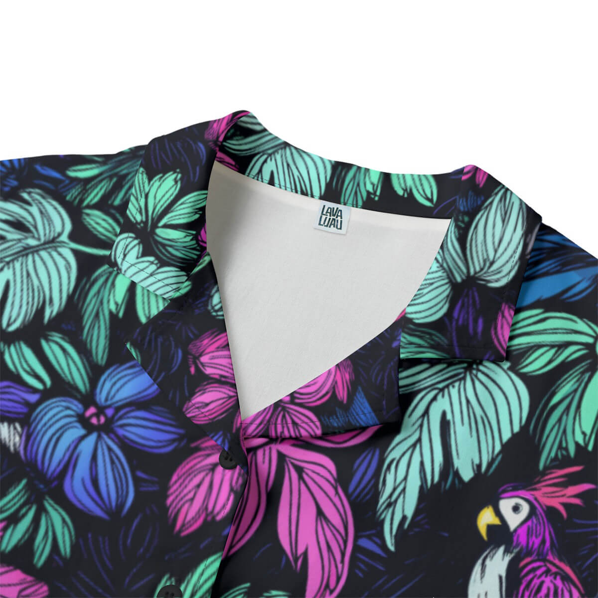 Scribble Birds Ladies Hawaiian Shirt