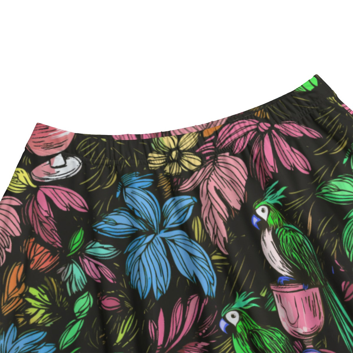 Scribble Birds (Summer Daydream Remix) Midi Skirt