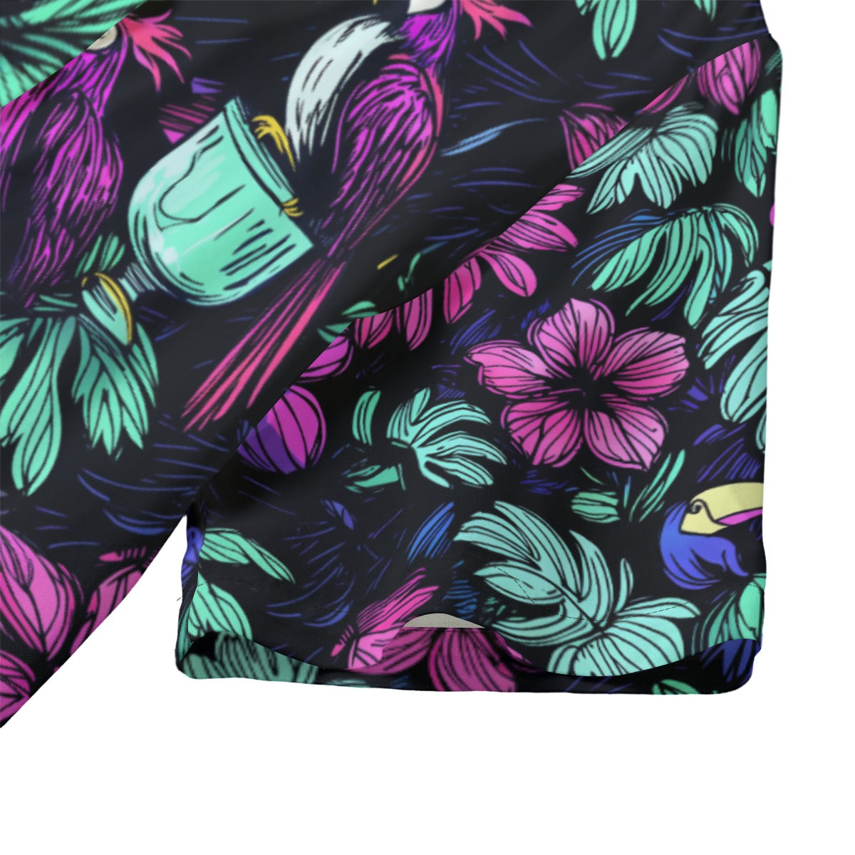 Scribble Birds Ladies Hawaiian Shirt