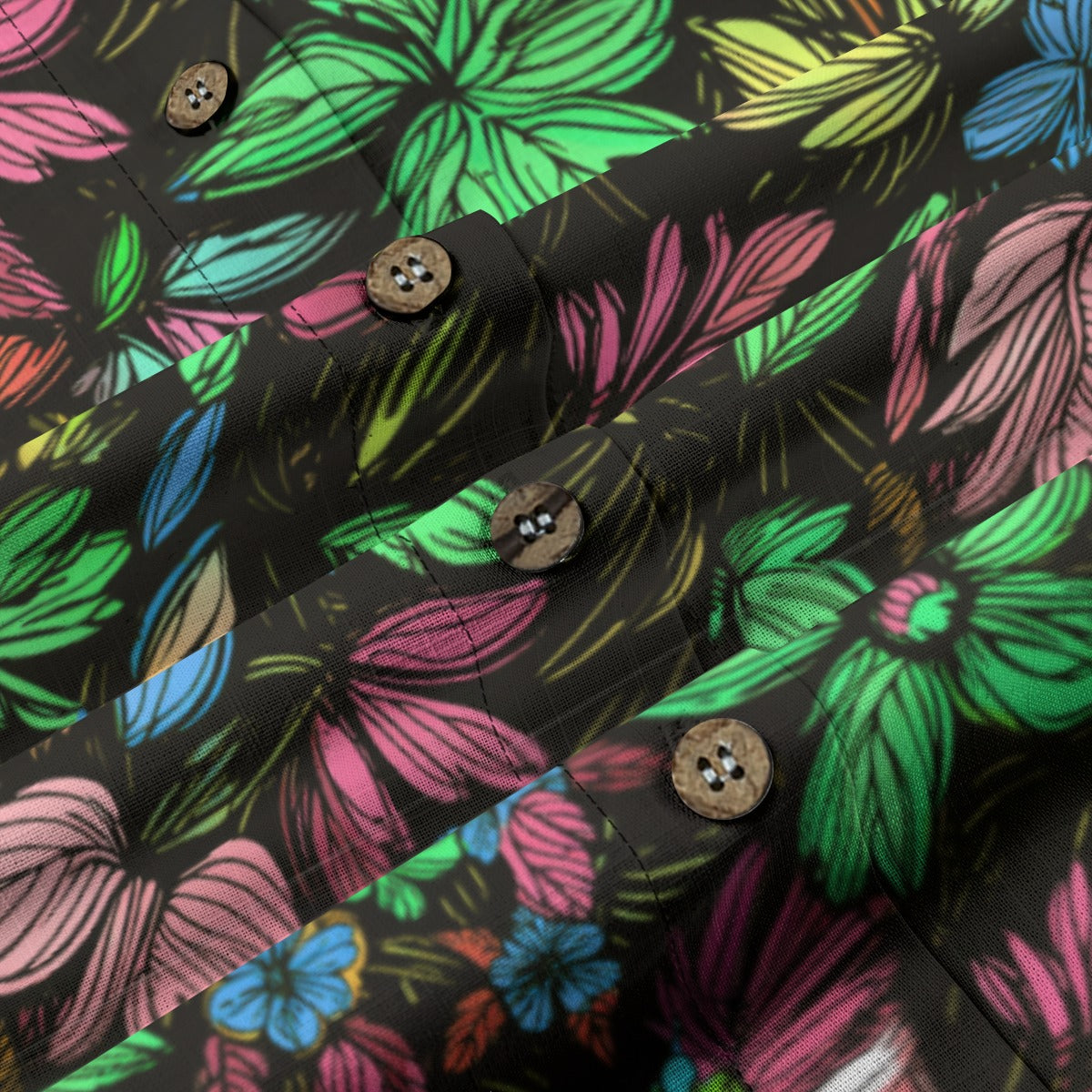 Linen Scribble Birds (Summer Daydream Remix) Ladies Hawaiian Shirt