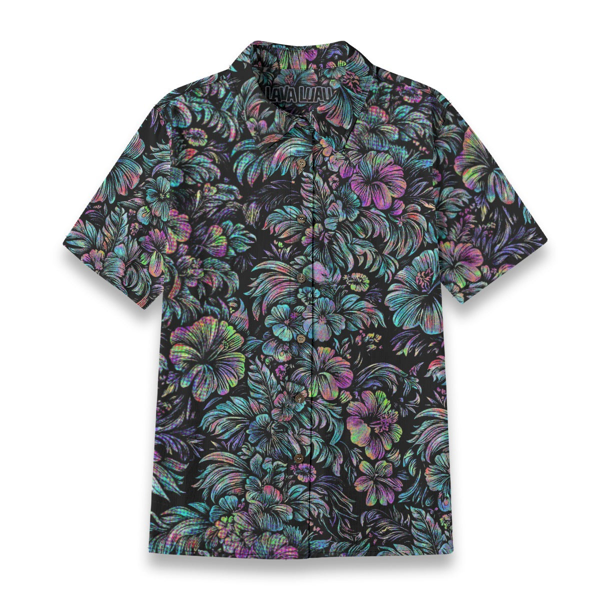 Linen Jungle Halftone Ladies Hawaiian Shirt