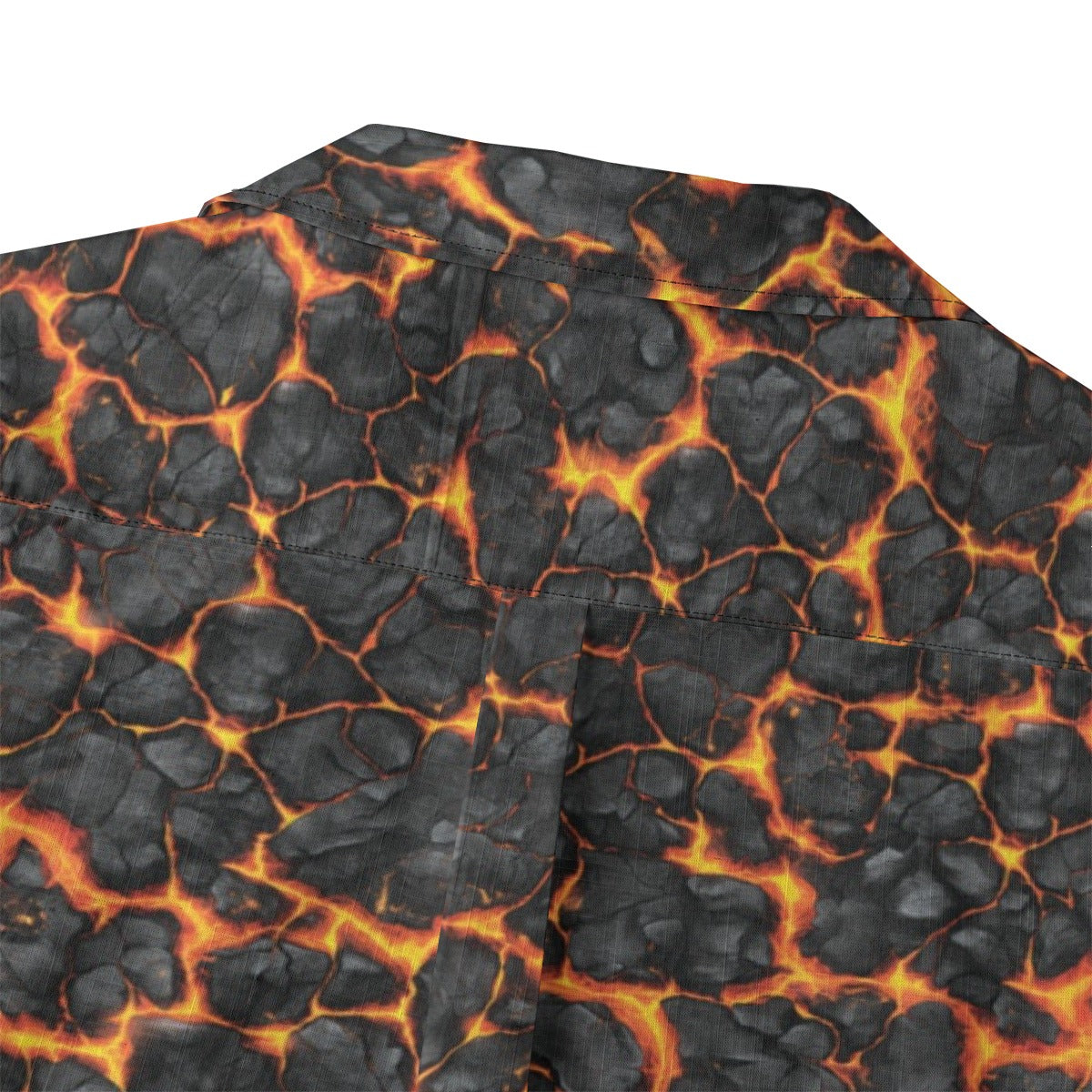 Linen Volcanic Bloom Hawaiian Shirt