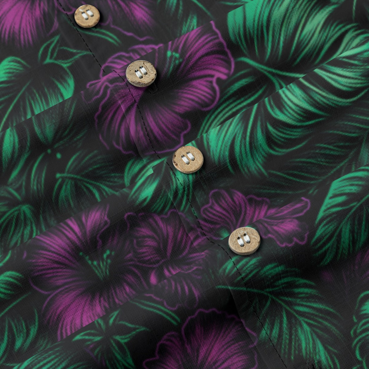 Linen Midnight Bloom Hawaiian Shirt