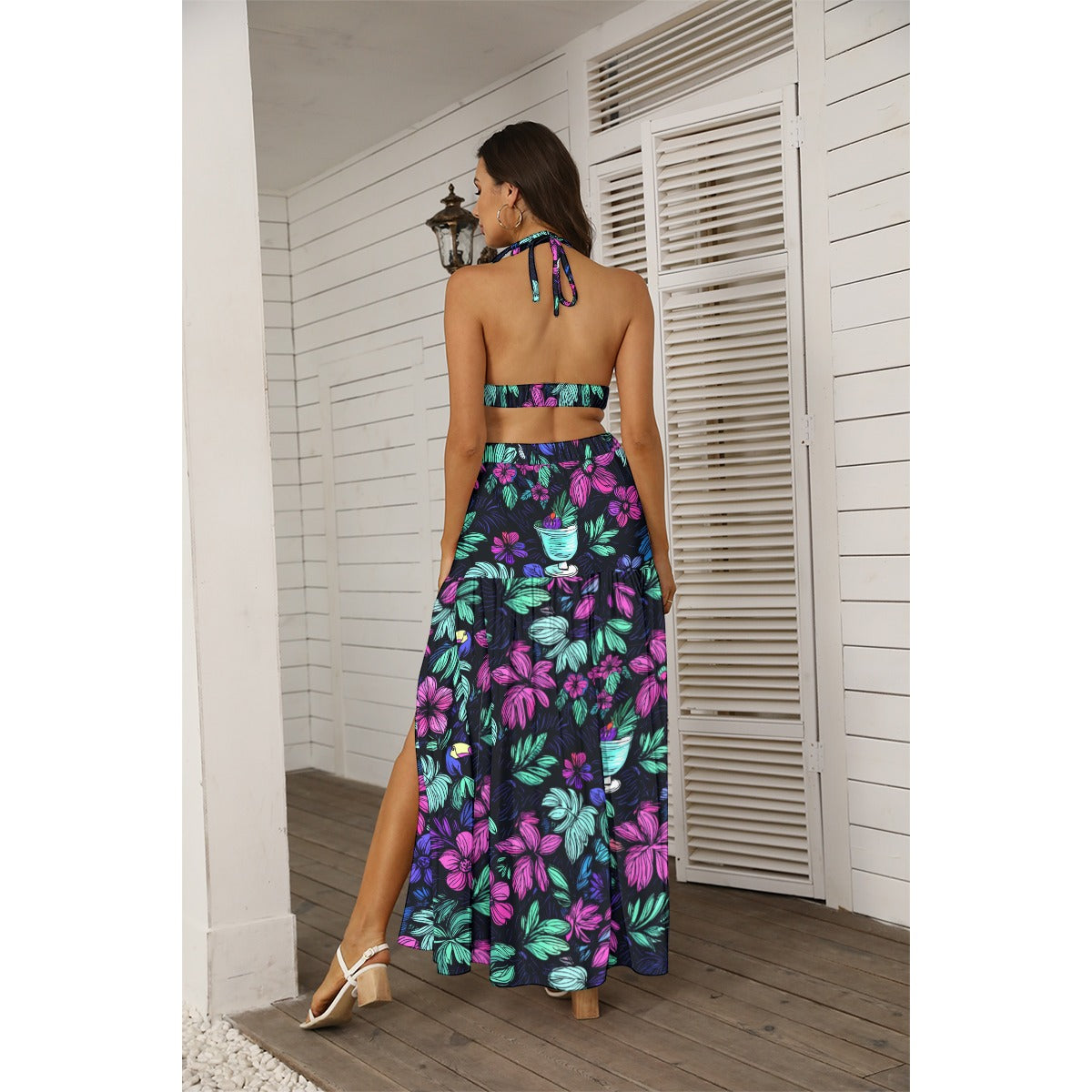 Scribble Birds Aloha Skirt Set