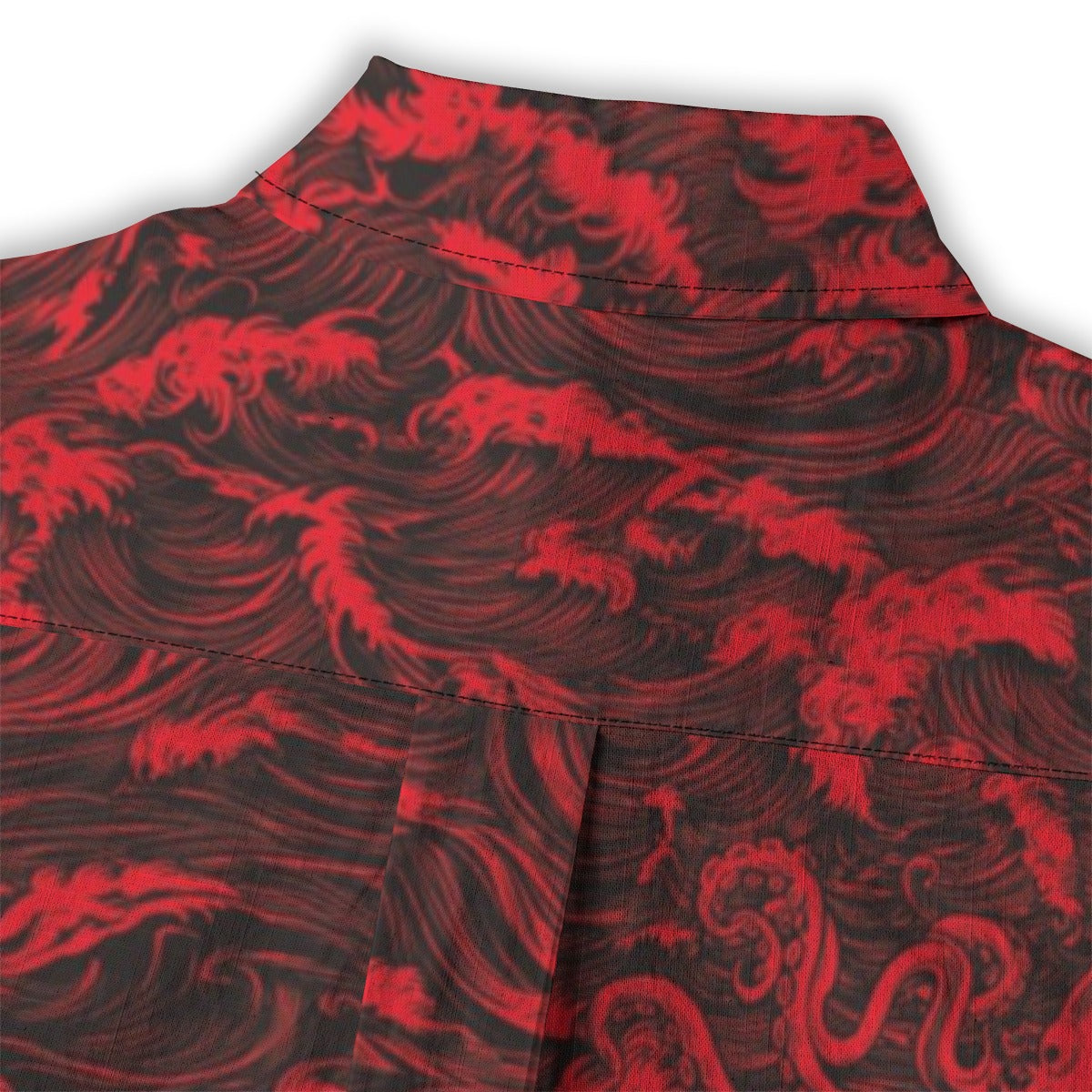 Linen Rogue Waves Ladies (Crimson Tide Remix) Hawaiian Shirt