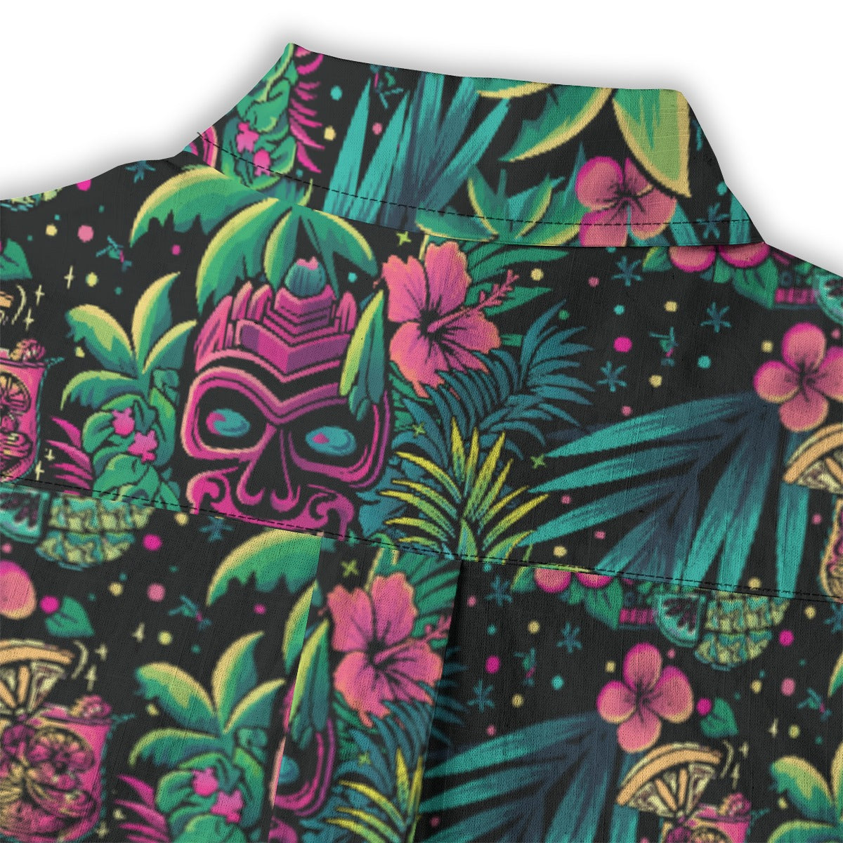 Linen Neon Paradise Ladies Hawaiian Shirt