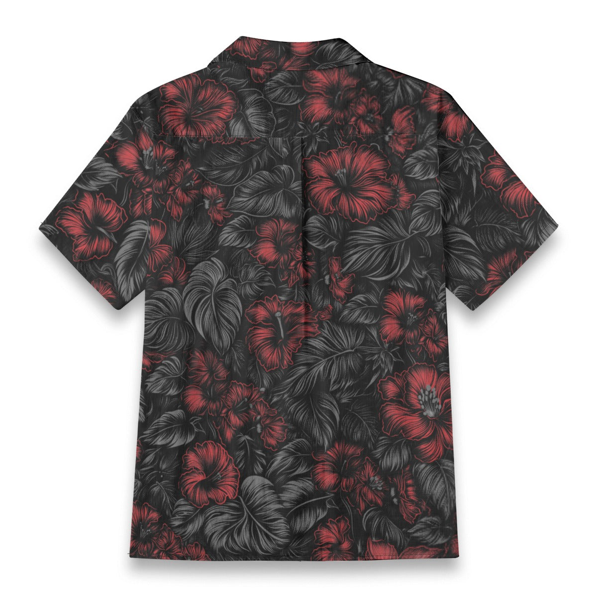 Linen Midnight Bloom (Crimson Eclipse Remix) Hawaiian Shirt