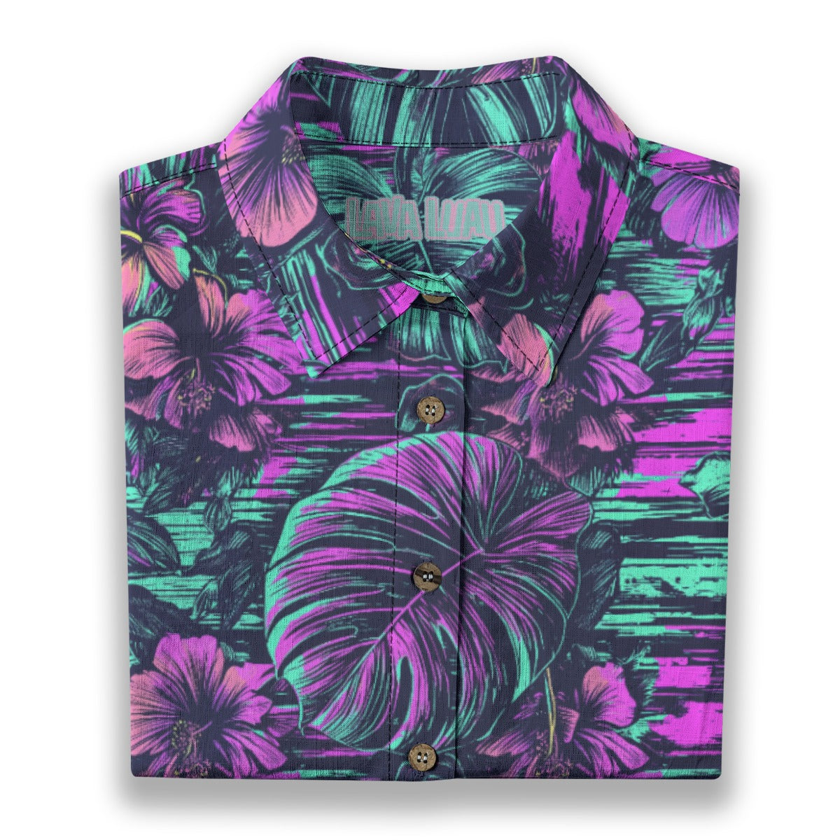 Linen Leaf and Bloom (Wild Remix) Ladies Hawaiian Shirt