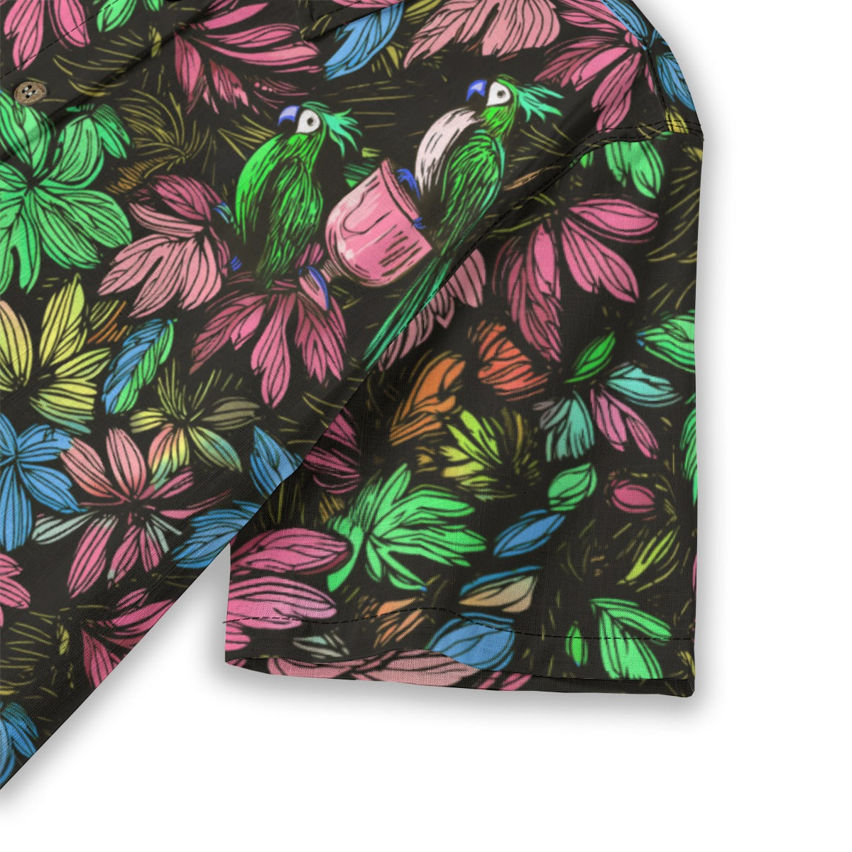 Linen Scribble Birds (Summer Daydream Remix) Ladies Hawaiian Shirt