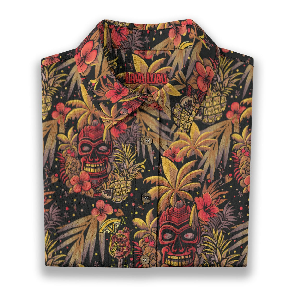 Linen Neon Paradise (Ember Remix) Ladies Hawaiian Shirt