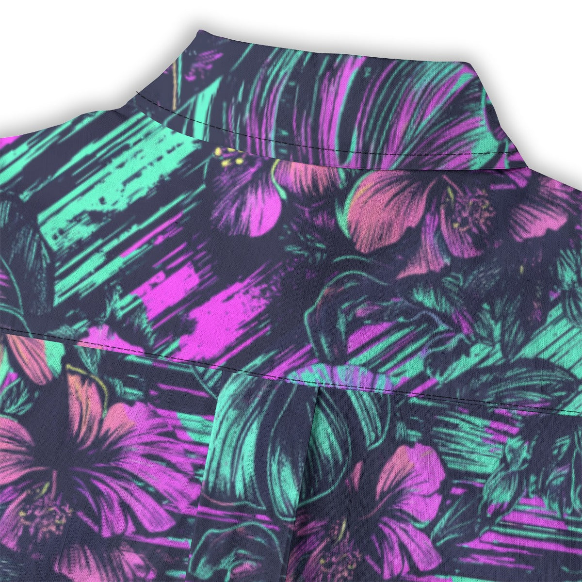 Linen Leaf and Bloom (Wild Remix) Ladies Hawaiian Shirt