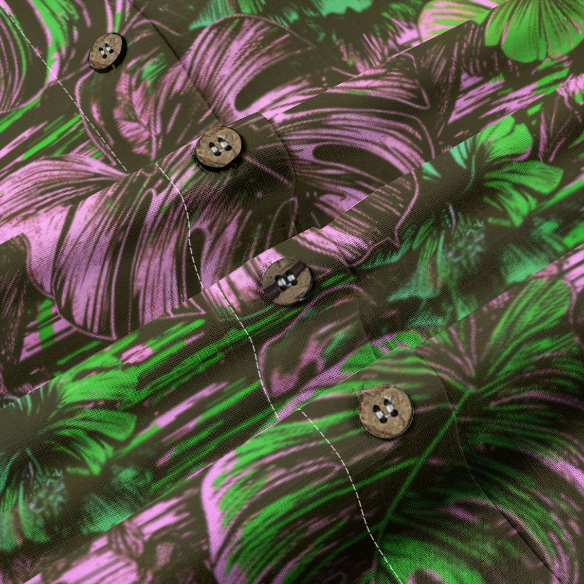 Linen Leaf & Bloom (Mild Remix) Ladies Hawaiian Shirt