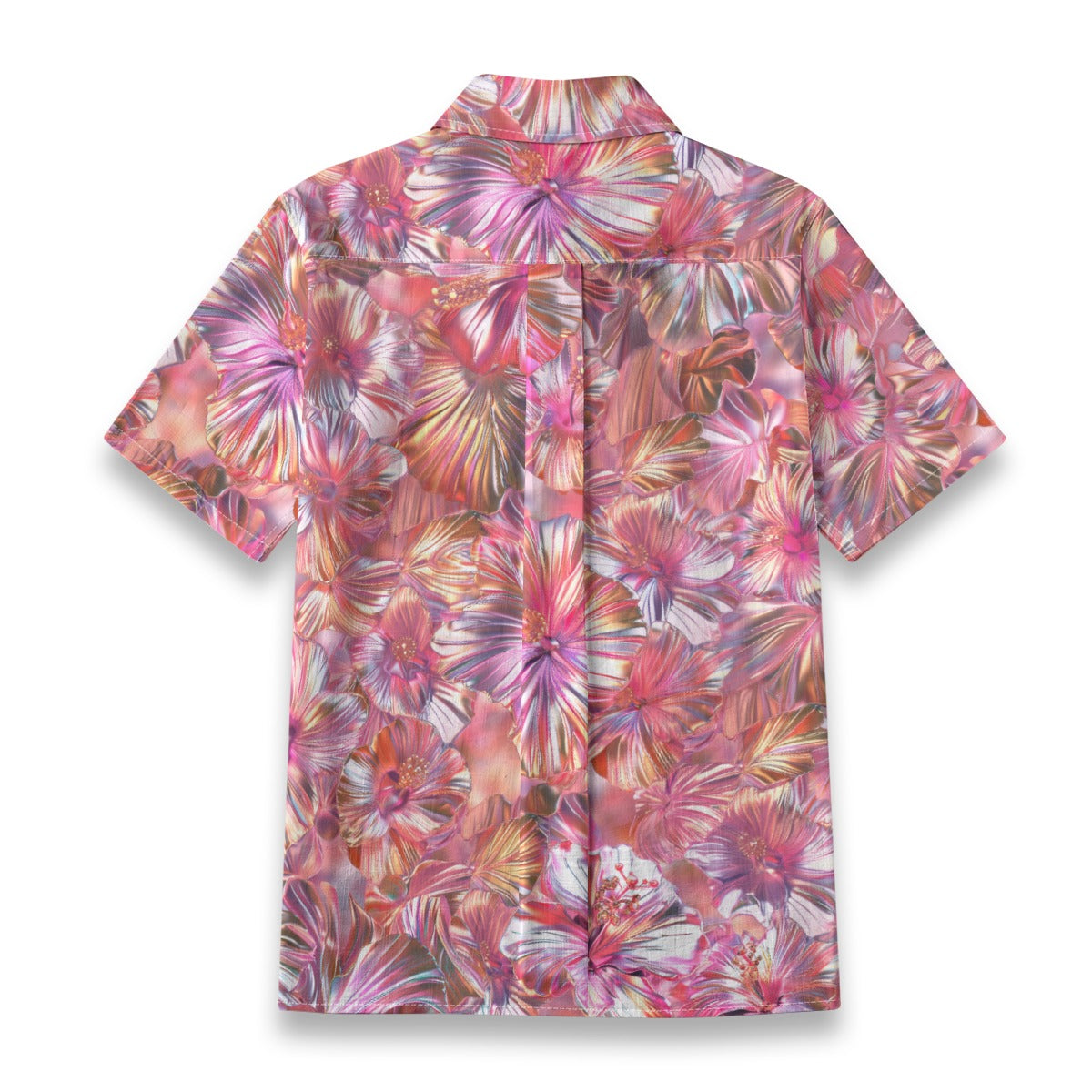 Linen Chrome Dreams Ladies Hawaiian Shirt (Bubblegum Remix)