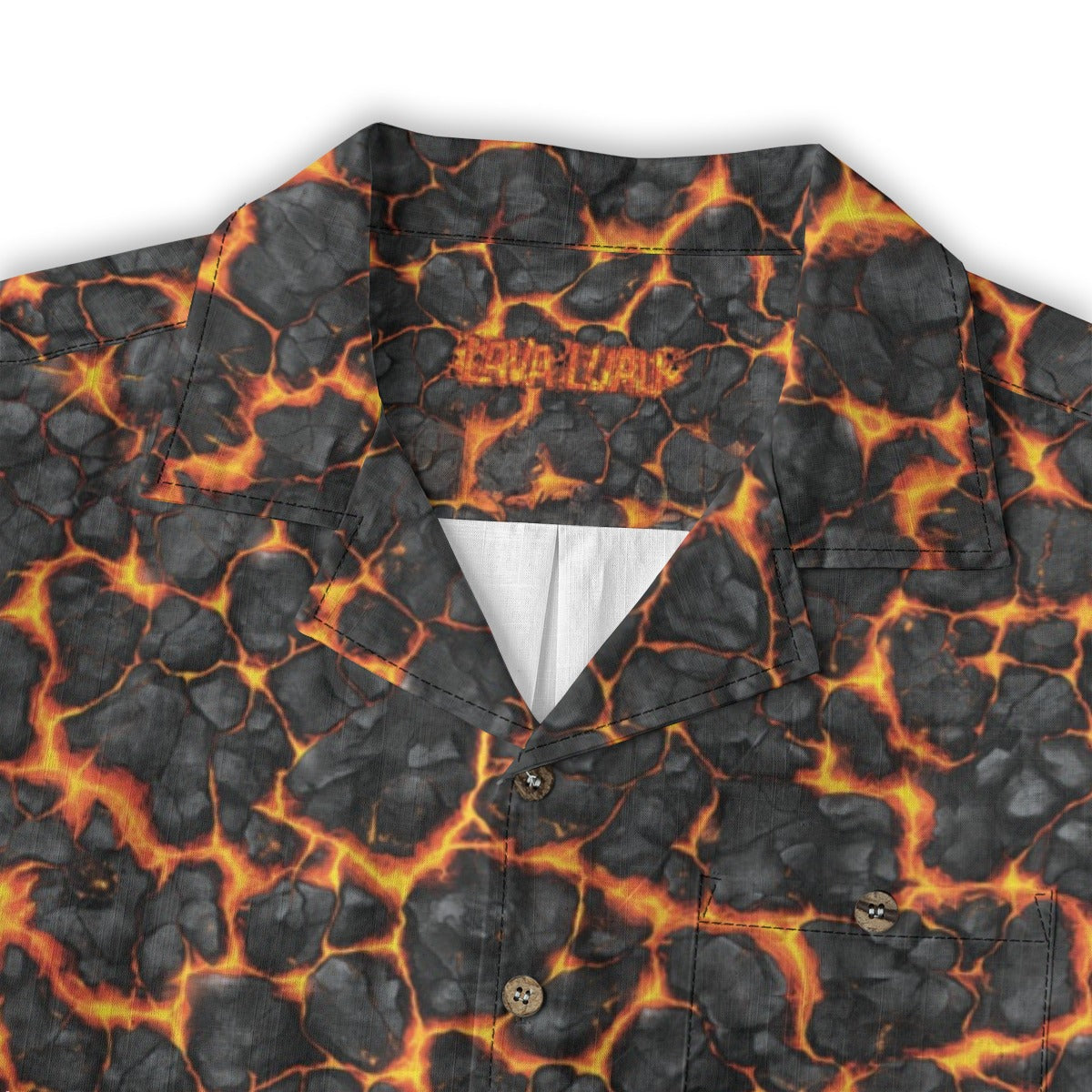 Linen Volcanic Bloom Hawaiian Shirt