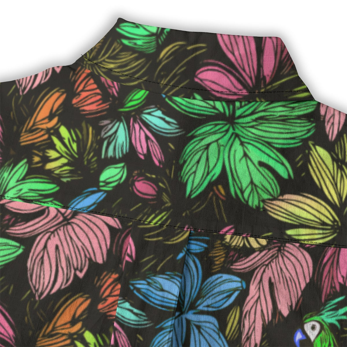 Linen Scribble Birds (Summer Daydream Remix) Ladies Hawaiian Shirt