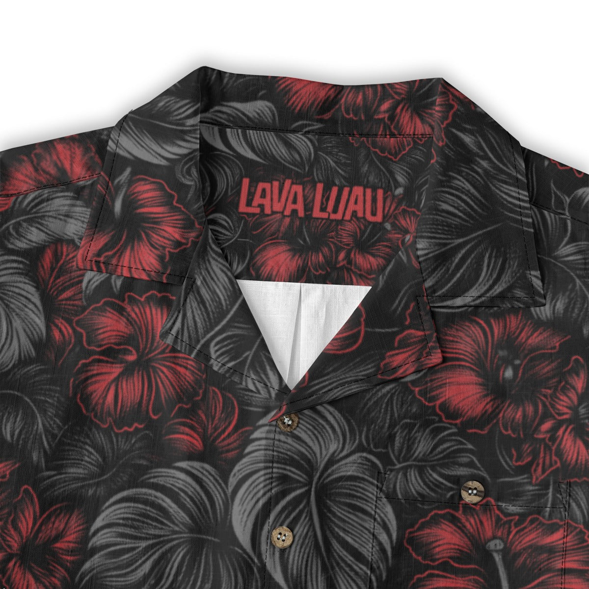 Linen Midnight Bloom (Crimson Eclipse Remix) Hawaiian Shirt
