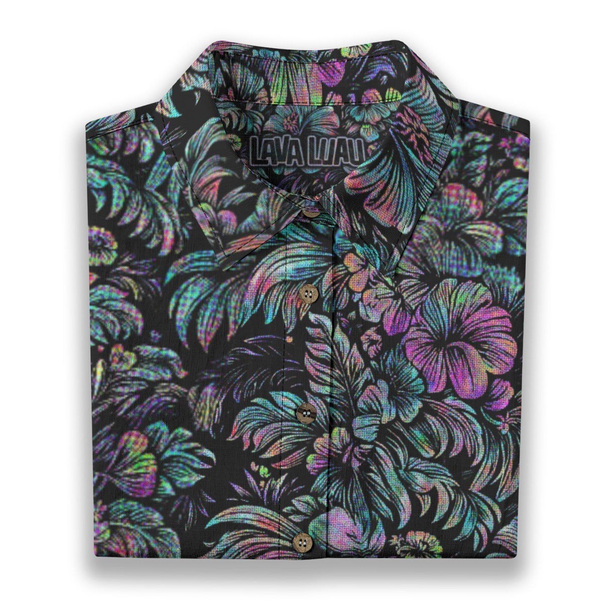 Linen Jungle Halftone Ladies Hawaiian Shirt