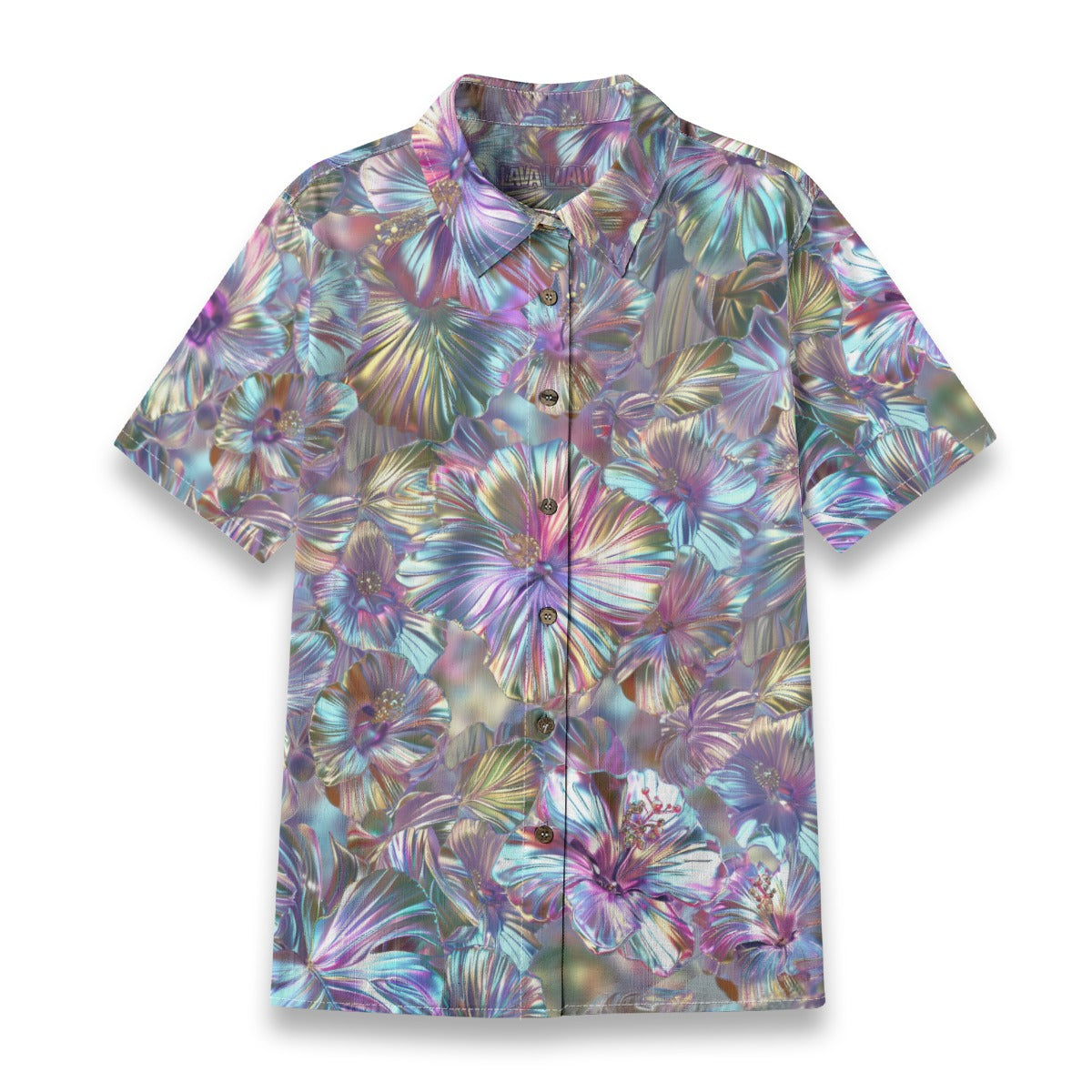 Linen Chrome Dreams Ladies Hawaiian Shirt
