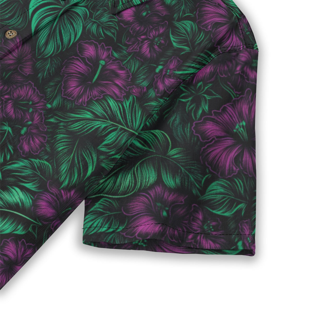 Linen Midnight Bloom Ladies Hawaiian Shirt