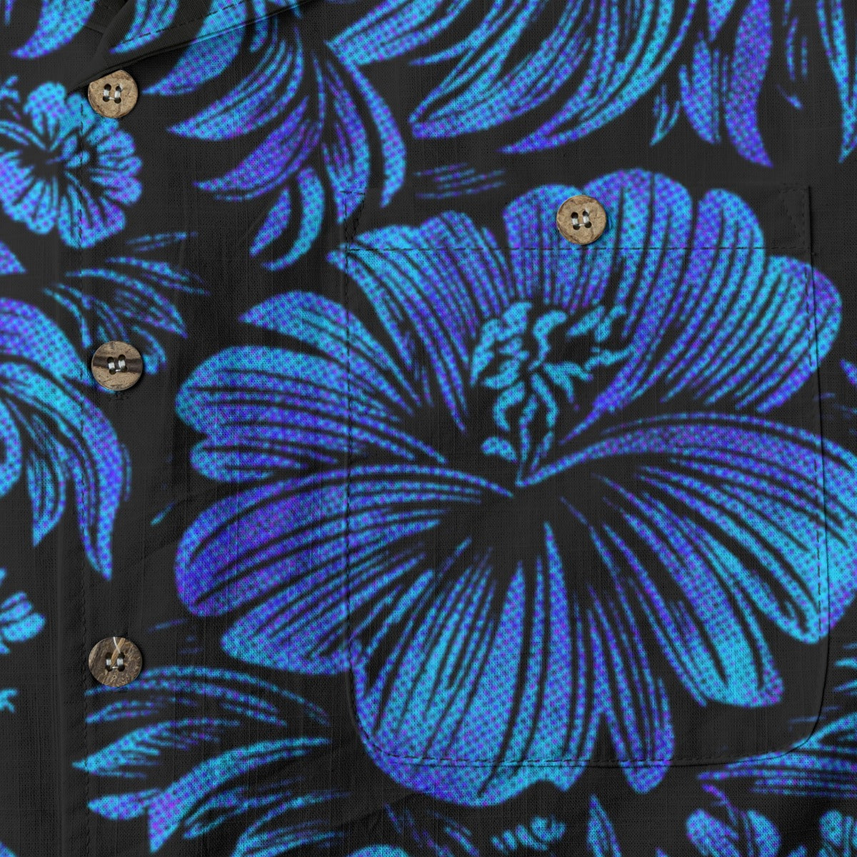 Linen Jungle Halftone (Frozen Flowers Remix) Hawaiian Shirt