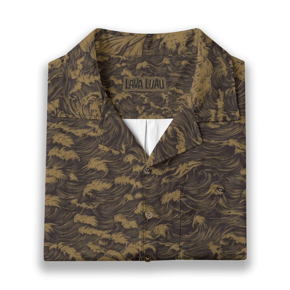 Linen Rogue Waves (Vintage Map Remix) Hawaiian Shirt