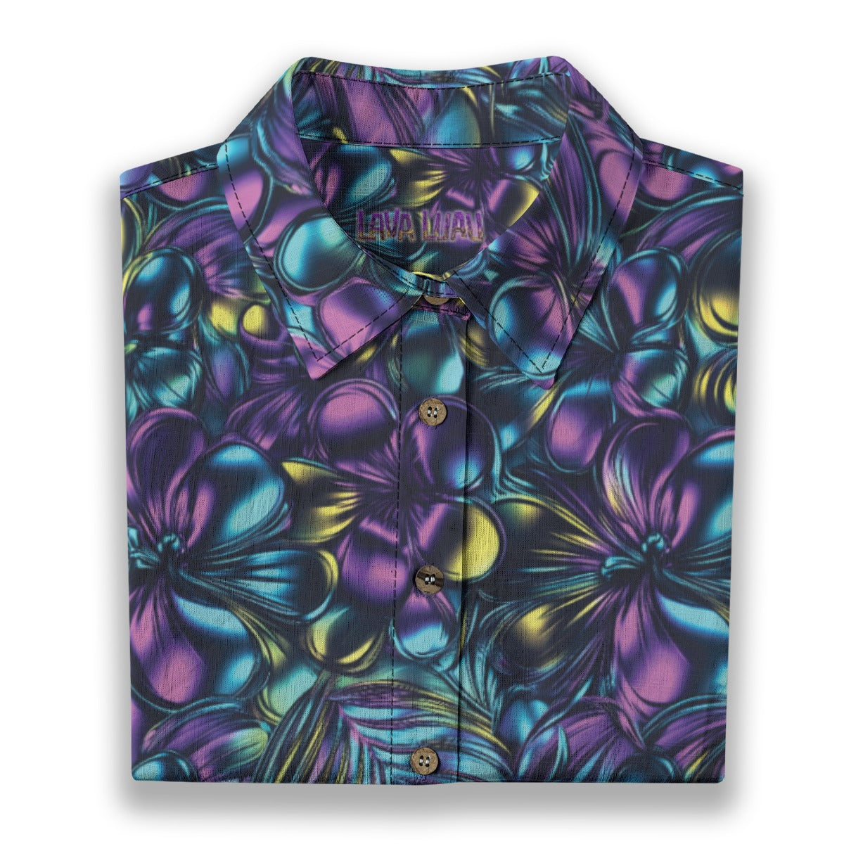 Linen Blossom Surge (Celestial Remix) Ladies Hawaiian Shirt