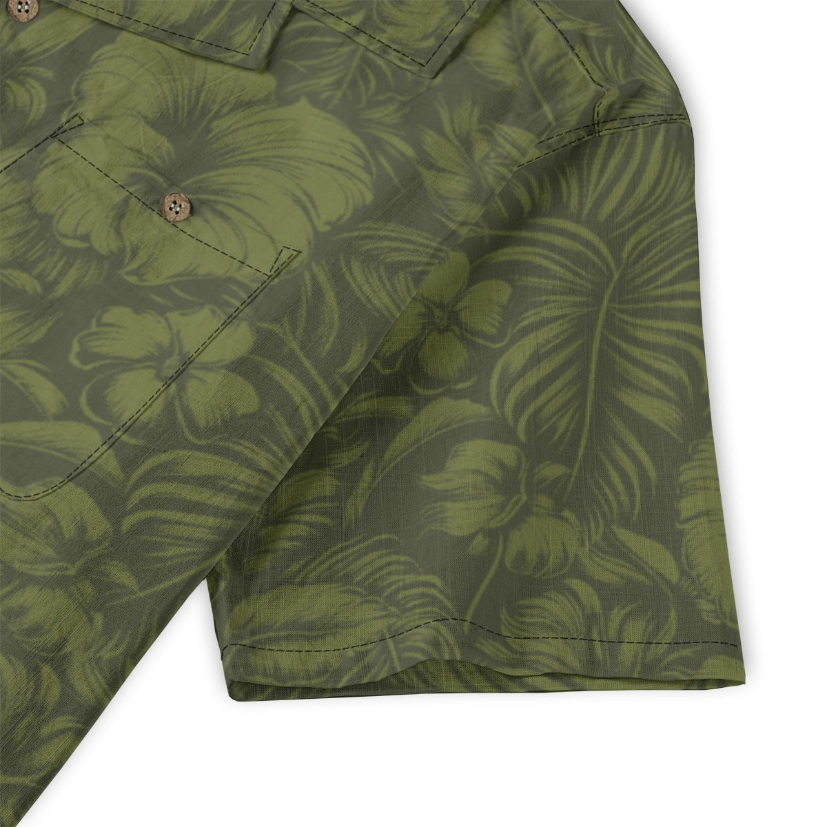 Linen Flora Obscura (ʻŌmaʻomaʻo Remix) Hawaiian Shirt