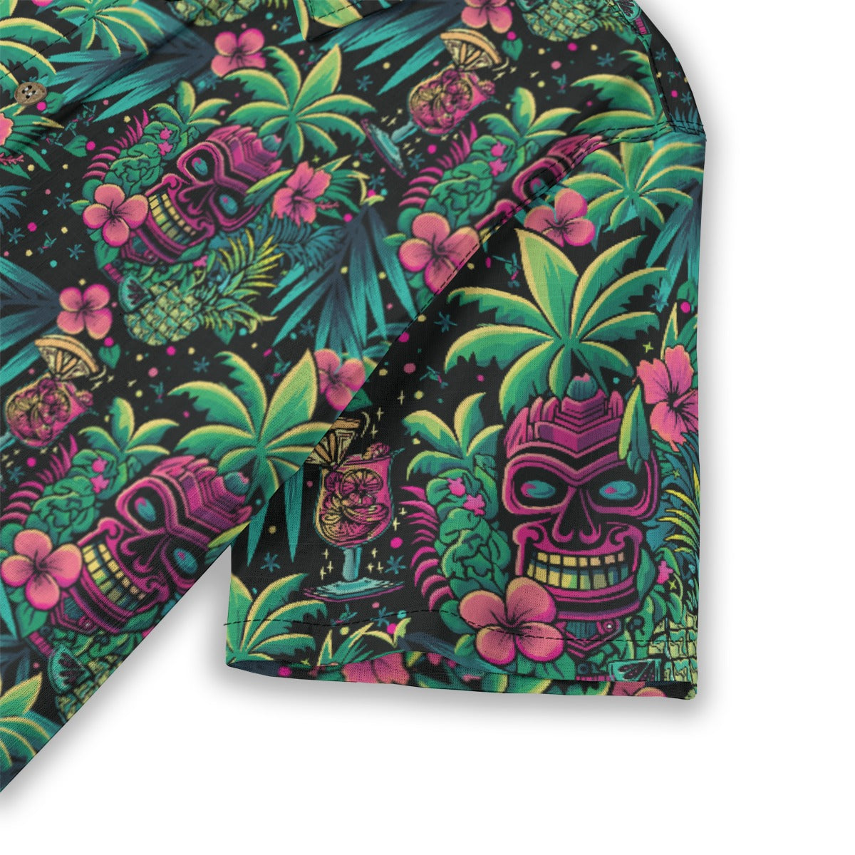 Linen Neon Paradise Ladies Hawaiian Shirt