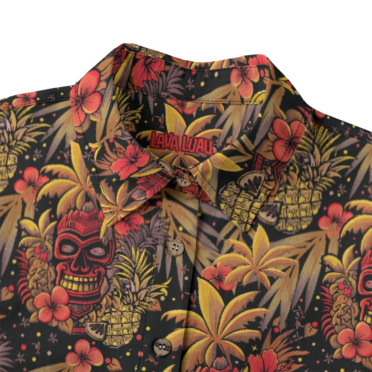 Linen Neon Paradise (Ember Remix) Ladies Hawaiian Shirt