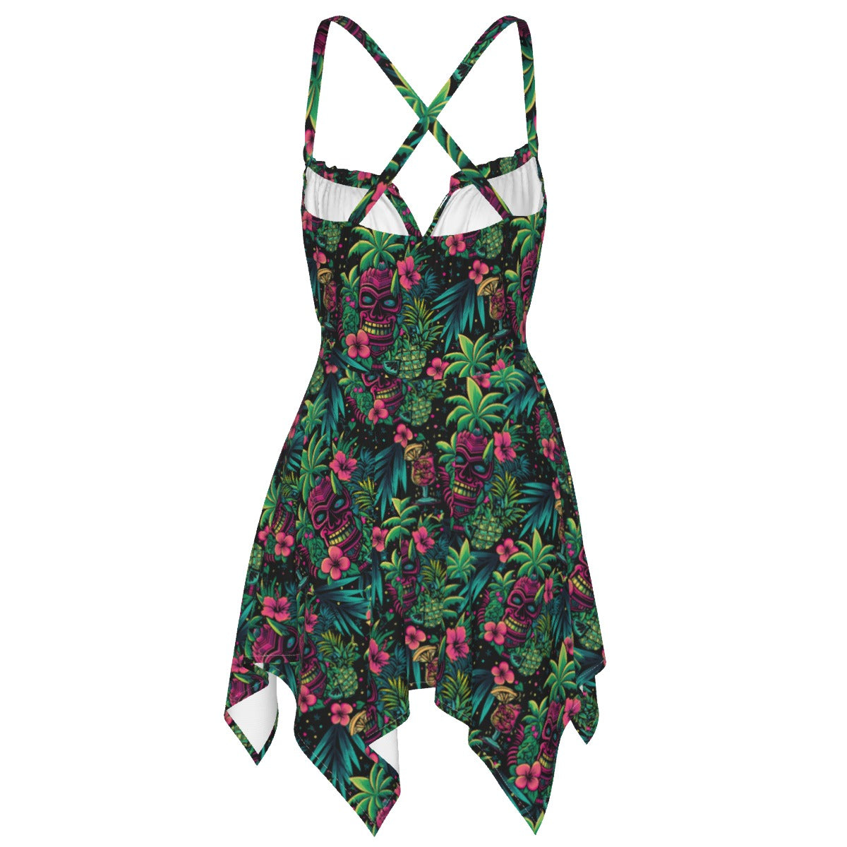 Neon Paradise Handkerchief Dress