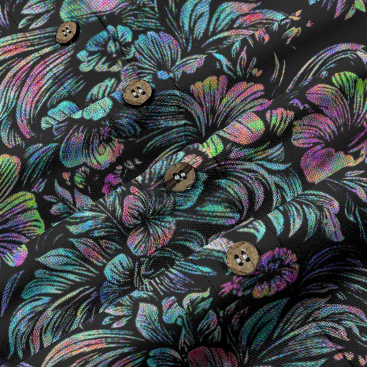 Linen Jungle Halftone Ladies Hawaiian Shirt